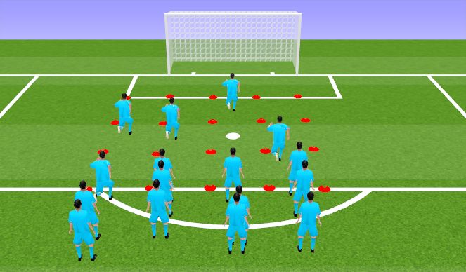 Football/Soccer Session Plan Drill (Colour): Warm Up