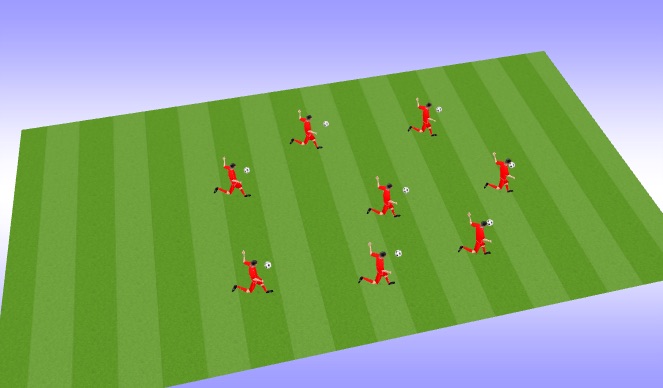 Football/Soccer Session Plan Drill (Colour): shooting Juggling