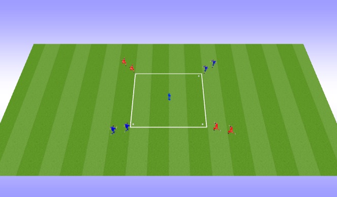 Football/Soccer Session Plan Drill (Colour): Technical Dribbling