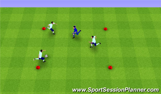 Football/Soccer Session Plan Drill (Colour): Keep Away