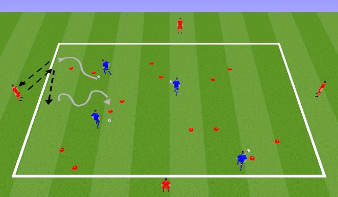 Football/Soccer Session Plan Drill (Colour): Technical