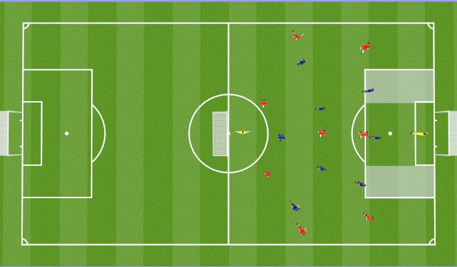 Football/Soccer Session Plan Drill (Colour): 9v9 Game