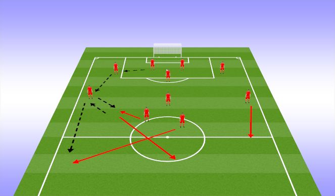 Football/Soccer Session Plan Drill (Colour): Full 11 2