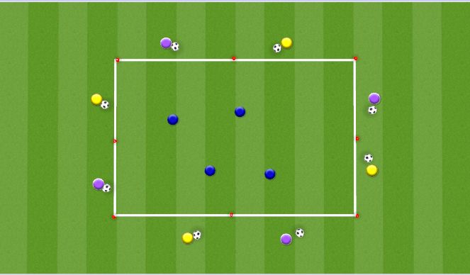 Football/Soccer Session Plan Drill (Colour): Block/Defend Warm-up