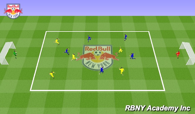 Football/Soccer Session Plan Drill (Colour): Passing condition game