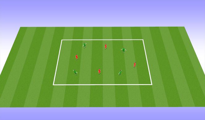 Football/Soccer Session Plan Drill (Colour): 4v4 Possession