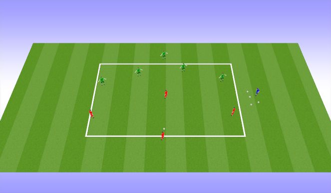 Football/Soccer Session Plan Drill (Colour): 4 v 4