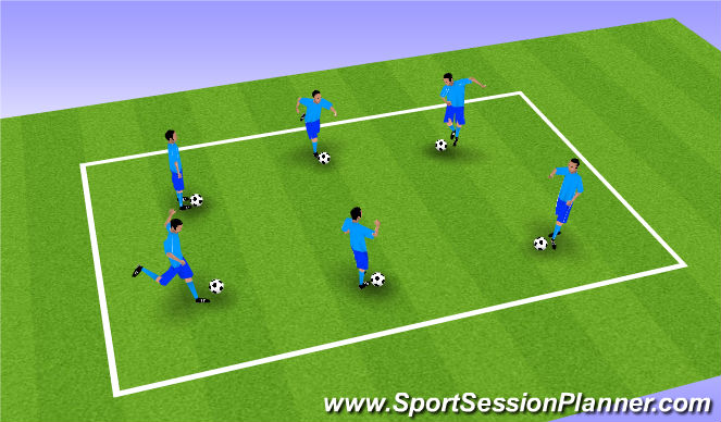 Football/Soccer Session Plan Drill (Colour): Warm-Up