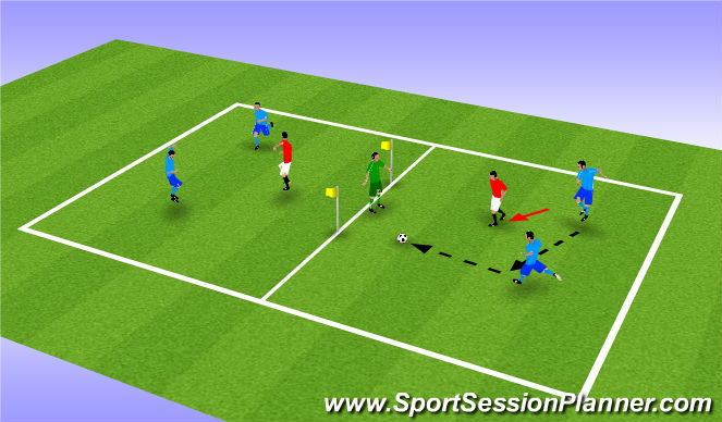 Football/Soccer Session Plan Drill (Colour): SSG #1