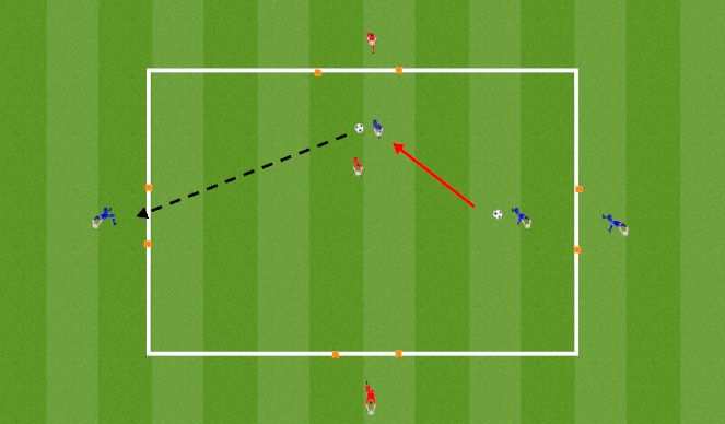 Football/Soccer Session Plan Drill (Colour): 1v1 Passing