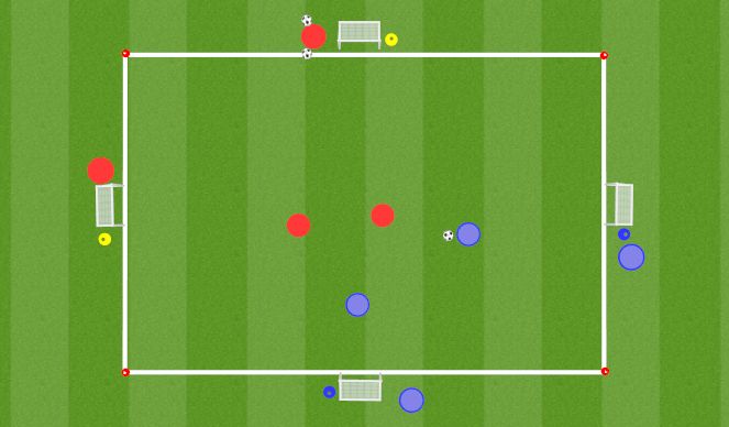 Football/Soccer Session Plan Drill (Colour): 2v2 Around the World