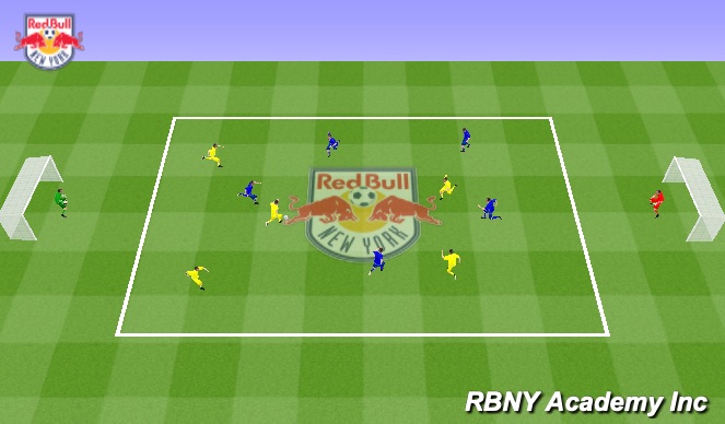 Football/Soccer Session Plan Drill (Colour): Overlap condition game