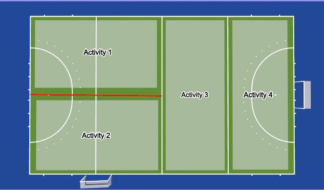 Hockey Session Plan Drill (Colour): Pitch Layout