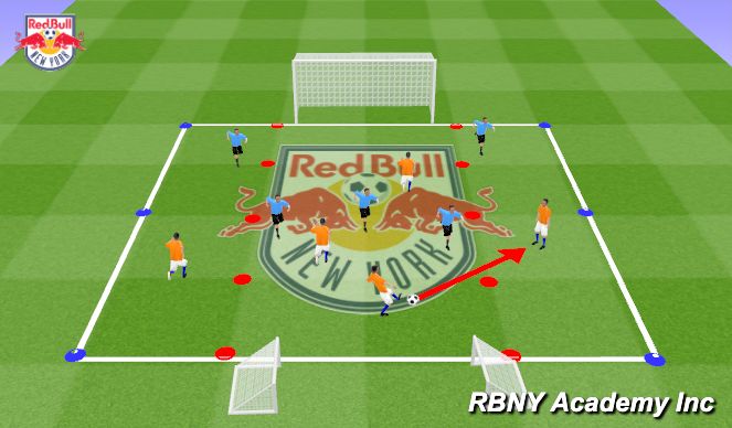 Football/Soccer Session Plan Drill (Colour): Conditioned game