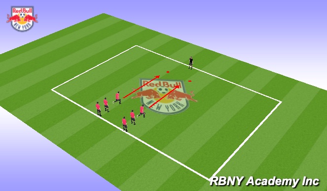 Football/Soccer Session Plan Drill (Colour): Dynamic warm up