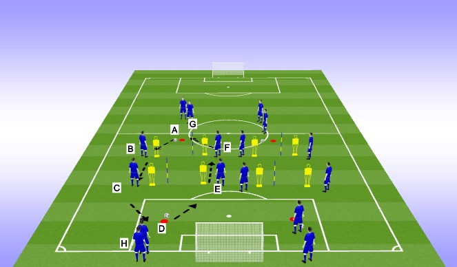 Football/Soccer Session Plan Drill (Colour): PASSING 1