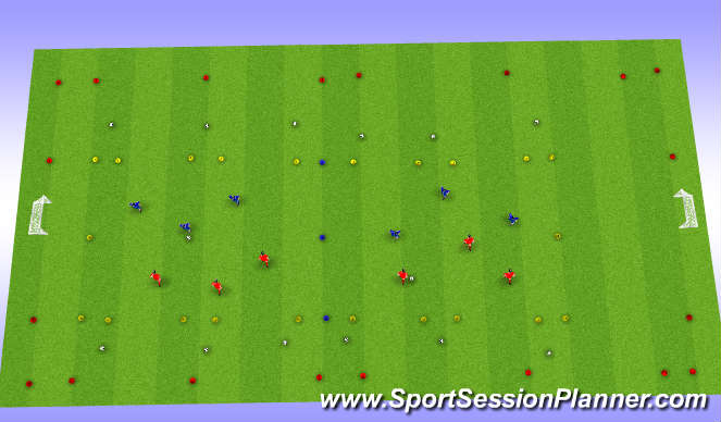 Football/Soccer Session Plan Drill (Colour): Game related 1