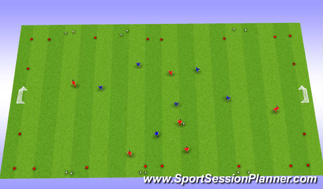 Football/Soccer Session Plan Drill (Colour): Game related 2