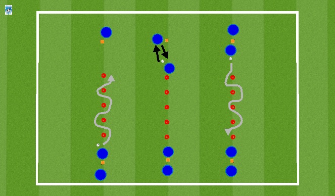 Football/Soccer Session Plan Drill (Colour): Warm Up- 1