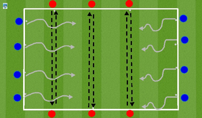 Football/Soccer Session Plan Drill (Colour): Warm Up- 2