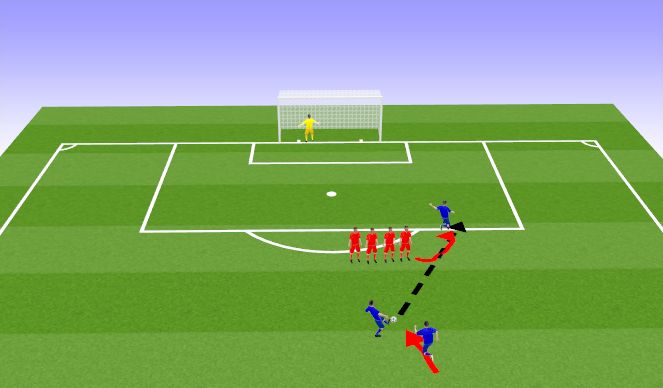 Football/Soccer Session Plan Drill (Colour): Wide pass