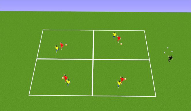 Football/Soccer Session Plan Drill (Colour): Protect the Ball at All Costs!