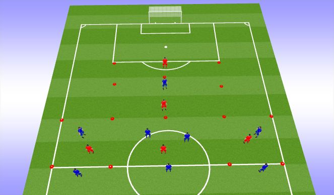 Football/Soccer Session Plan Drill (Colour): Conditioned Game