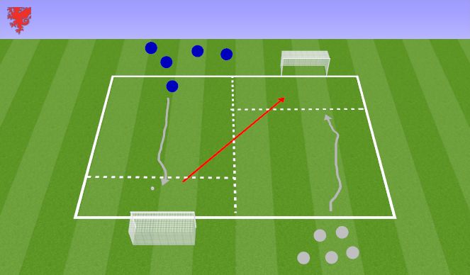 Football/Soccer Session Plan Drill (Colour): Reaction