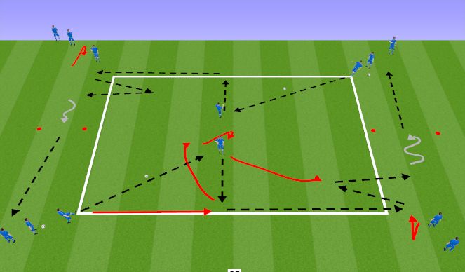 Football/Soccer Session Plan Drill (Colour): Rectangle(1,2)