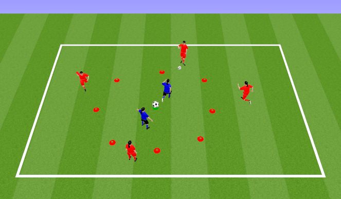 Football/Soccer Session Plan Drill (Colour): Warm Up