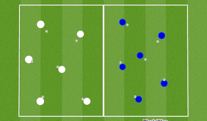 Football/Soccer Session Plan Drill (Colour): Robbers