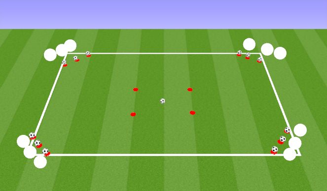 Football/Soccer Session Plan Drill (Colour): Battleship