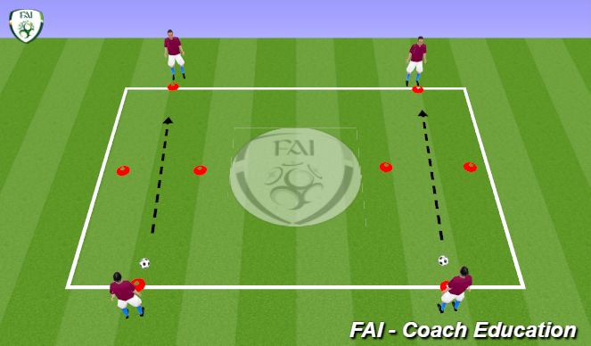 Football/Soccer Session Plan Drill (Colour): Passing 