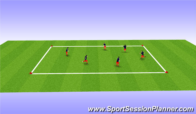 Football/Soccer Session Plan Drill (Colour): Warm Up