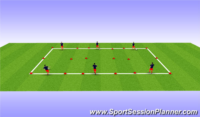 Football/Soccer Session Plan Drill (Colour): Technical