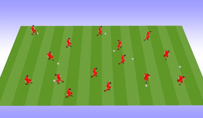 Football/Soccer Session Plan Drill (Colour): Pass and Move Warmup w/ Defensive Movement