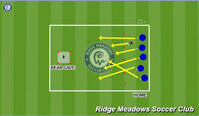 Football/Soccer Session Plan Drill (Colour): Sleepy Bear