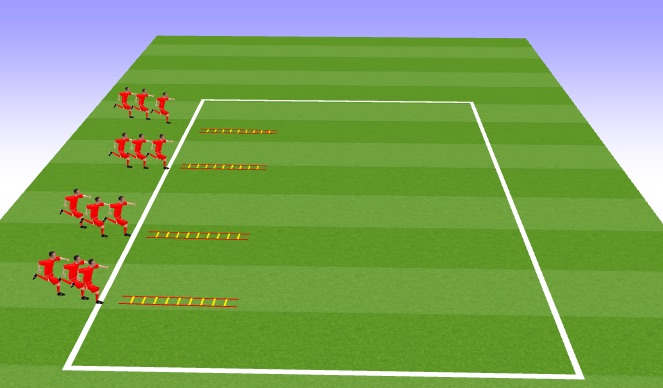 Football/Soccer Session Plan Drill (Colour): ladder