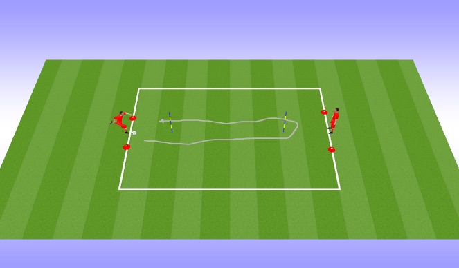 Football/Soccer Session Plan Drill (Colour): dribbling race