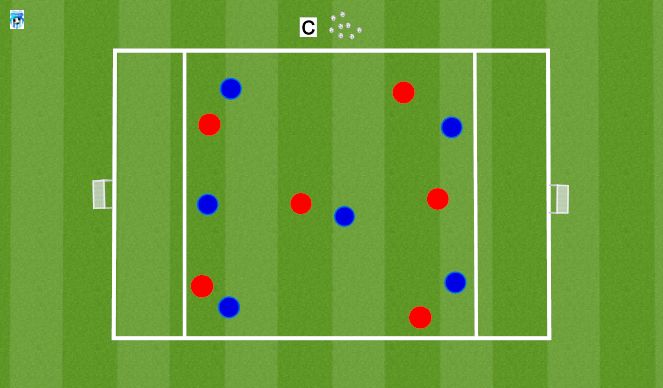 Football/Soccer Session Plan Drill (Colour): Skill Game