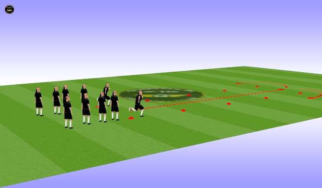 Football/Soccer Session Plan Drill (Colour): FIFA 11+