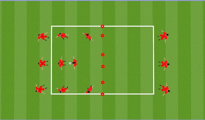 Football/Soccer Session Plan Drill (Colour): 3v3