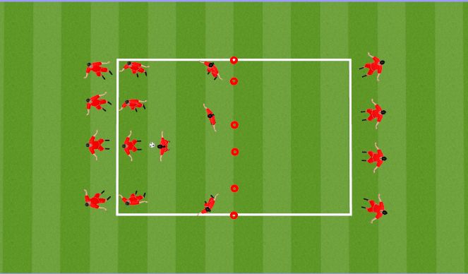 Football/Soccer Session Plan Drill (Colour): 4v4