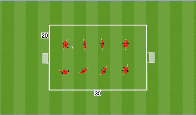 Football/Soccer Session Plan Drill (Colour): 4v4 Game