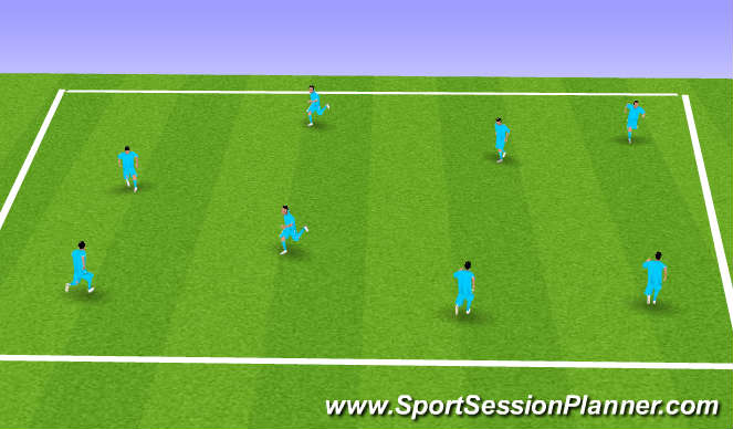 Football/Soccer Session Plan Drill (Colour): Flag-Tag Warrior Game
