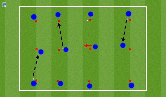 Football/Soccer Session Plan Drill (Colour): Warm Up- 1