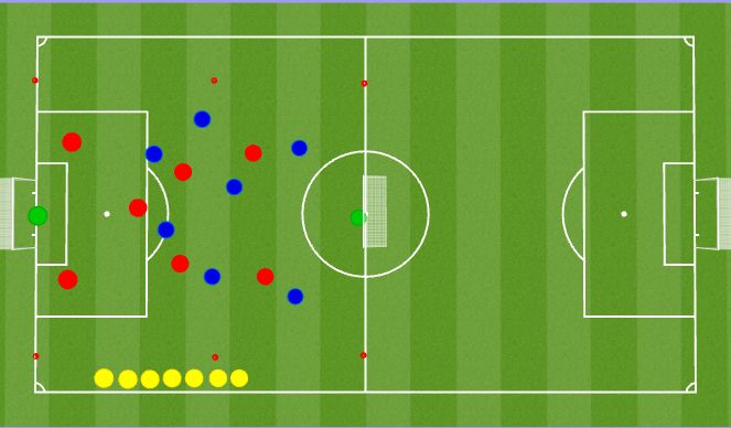 Football/Soccer Session Plan Drill (Colour): Partijen middelgroot 7:7