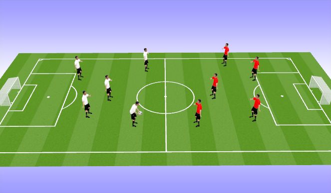 Football/Soccer Session Plan Drill (Colour): Handball