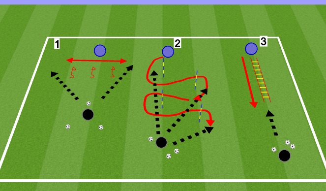 Football/Soccer Session Plan Drill (Colour): Handling 2