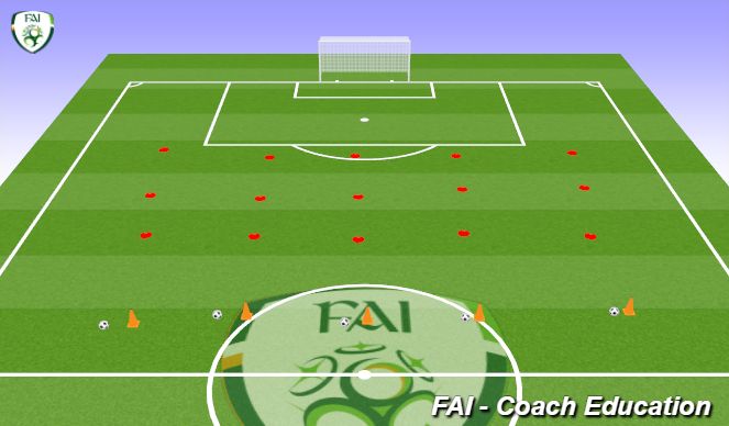 Football/Soccer Session Plan Drill (Colour): Dribbling